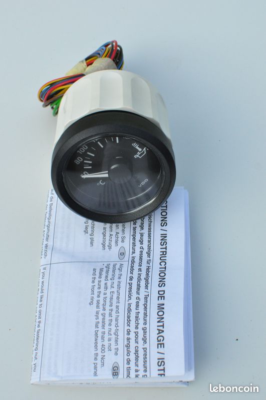 Jauge Température Huile 52 Mm EBTOOLS - Indicateur 50-150°C 12V Avec Capteur Pour Voiture
