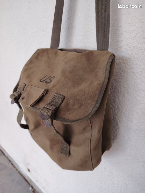 Sac en toile musette sacoche reproduction 39 45 collection guerre