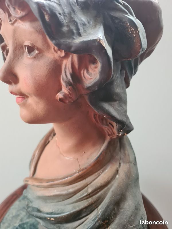 Buste de femme Suzon en platre Citti frères (image 2)