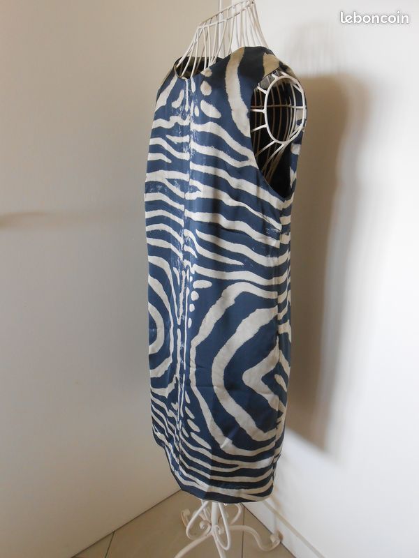 Robe d'été bleu et blanche Sinéquanone T 40 (image 1)