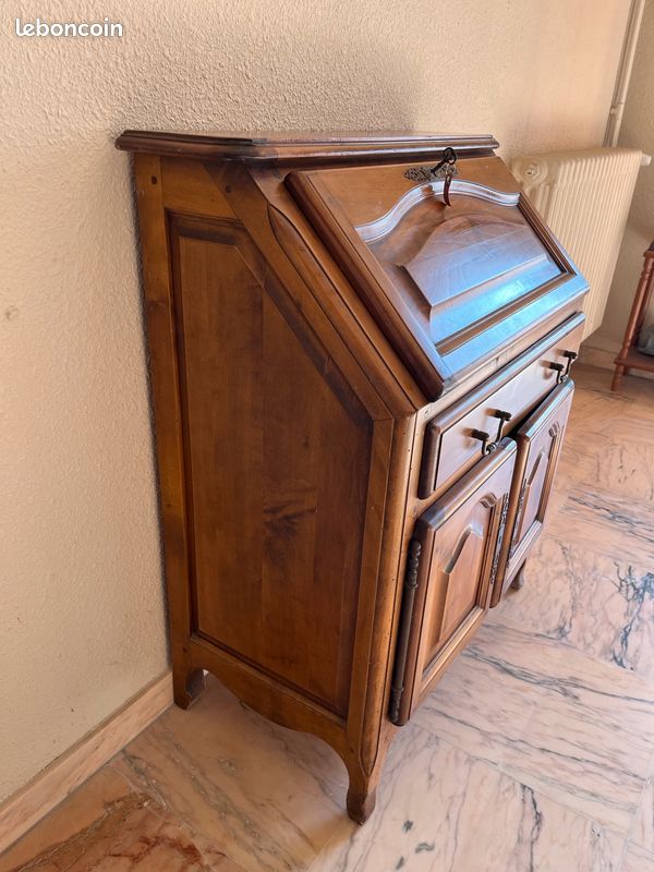 Bureau secrétaire merisier (image 1)