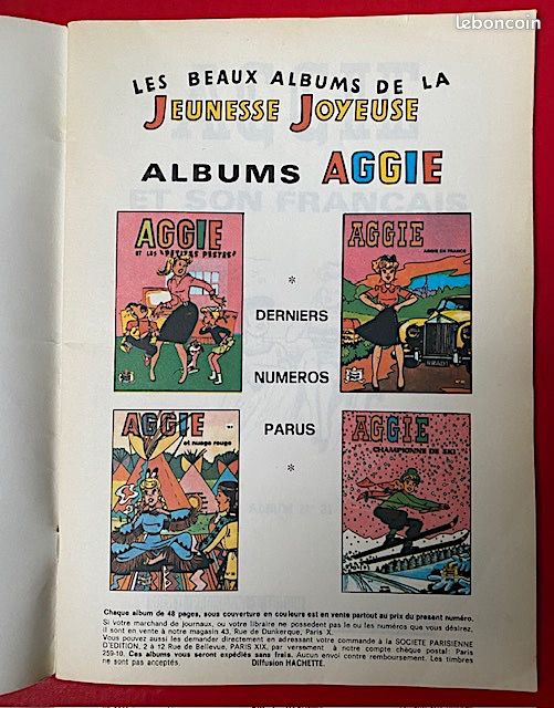 Album AGGIE et son français (n°21) édition 1984 (image 2)