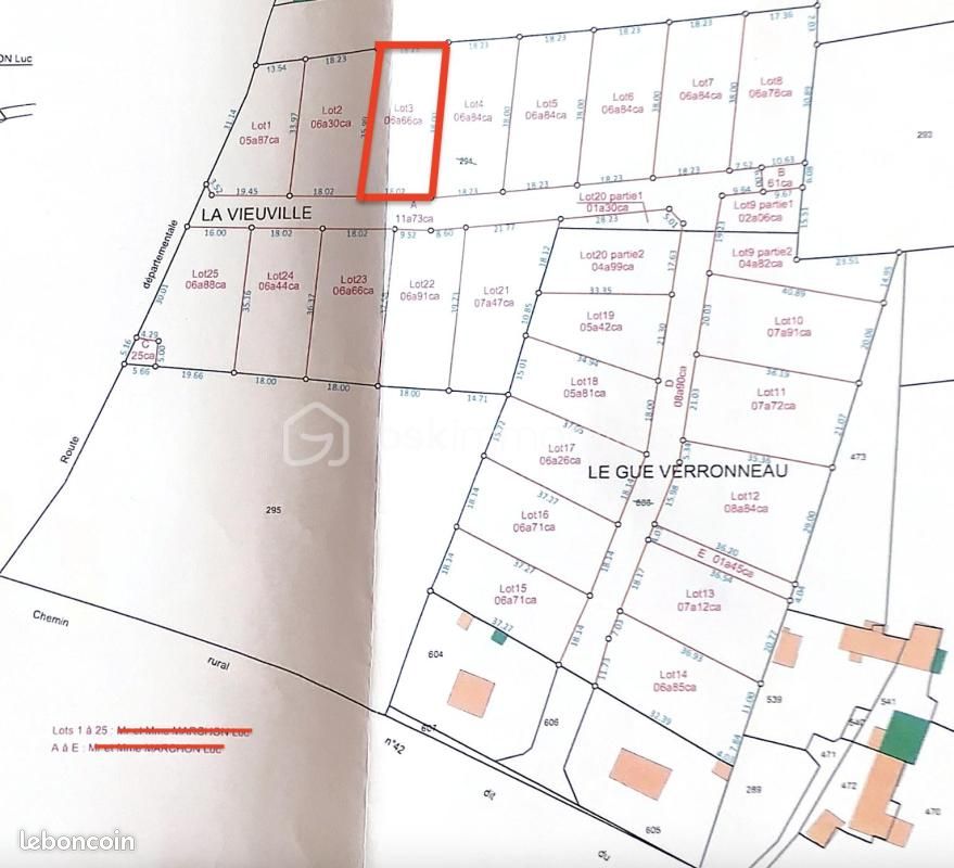 Terrain 666 m² · à Bonneval · 48 900 €
