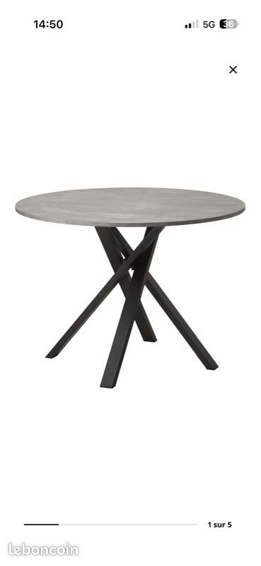 Table IKEA, gris foncé, 105 cm (image 6)