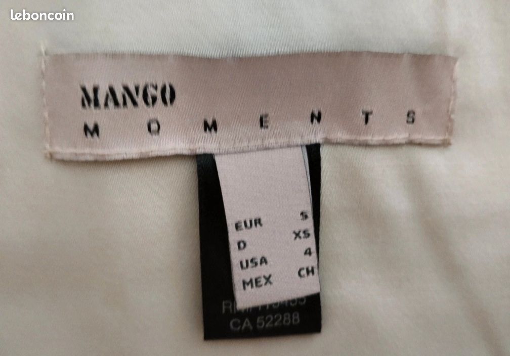 Robe bustier en soie beige Mango Taille S (image 5)