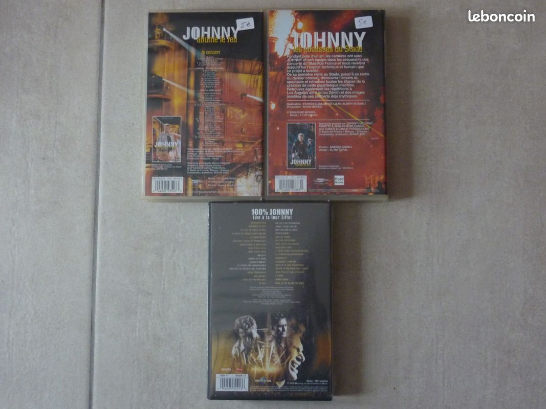 Lot 3 cassettes VHS Johnny Hallyday (image 2)