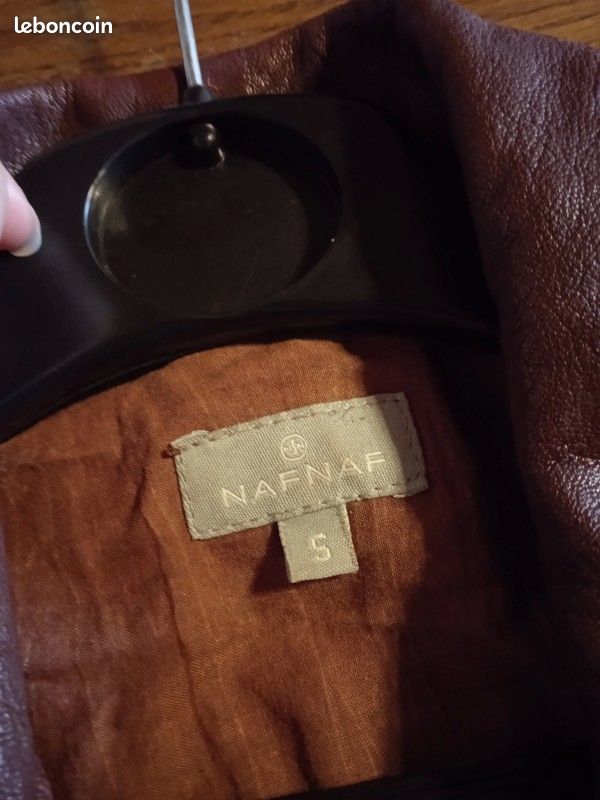 Veste en cuir brun Naf Naf (image 6)