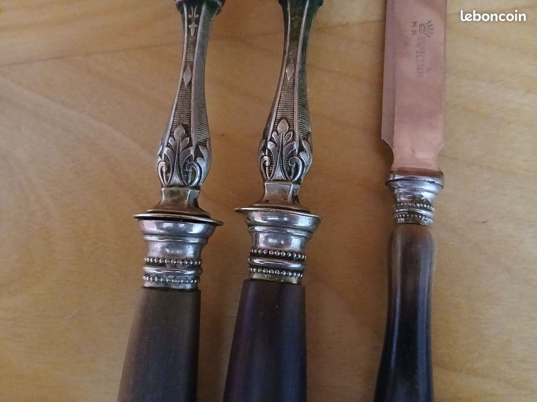 Lot anciens couverts à salade et petit couteau à fromage (image 3)
