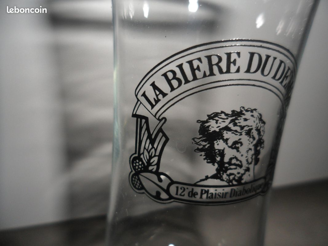 1 verres à pied NEUF Bière du Démon Années 90 Vintage vase ou pot à crayons (image 3)