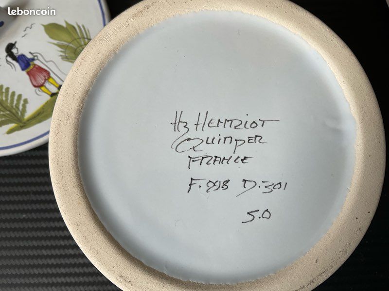 Sucrier / beurrier QUIMPER Henriot (image 3)