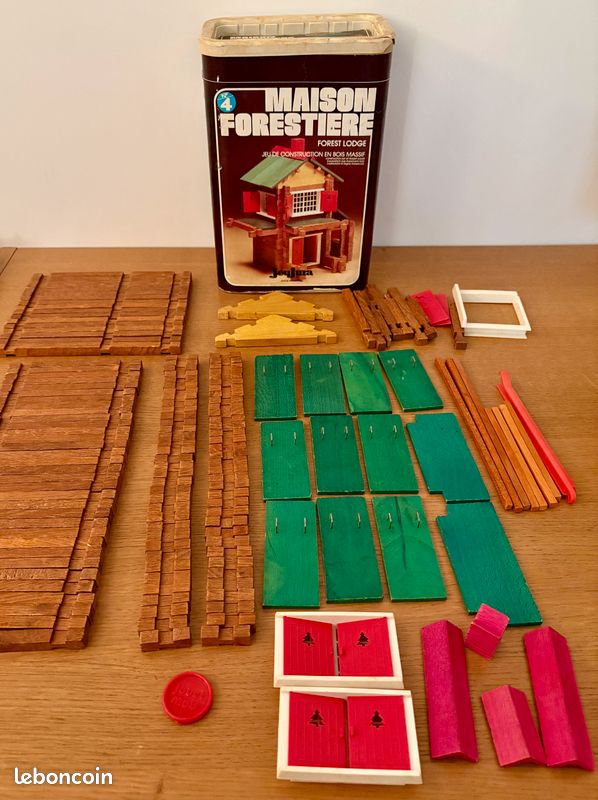 Coffret de construction bois maxi grue 5 en 1 sur