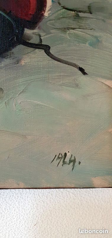 Michel THOMAS Poulbot au ski 1964 HUILE sur TOILE gamin gavroche de PARIS (image 9)
