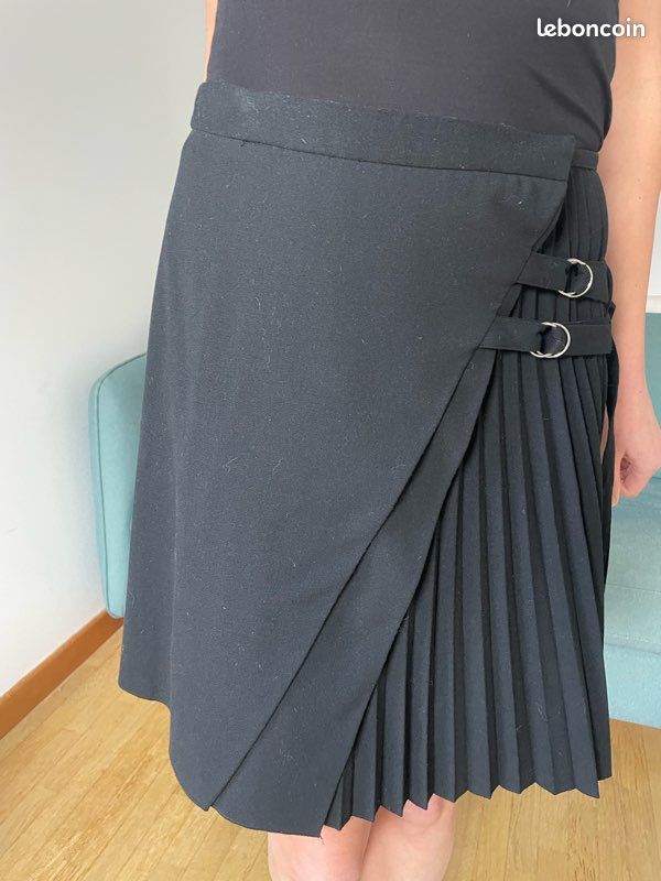 Jupe Noire Comptoir Des Cotonniers Taille 40 - Style évasé, Occasion Très Bon état