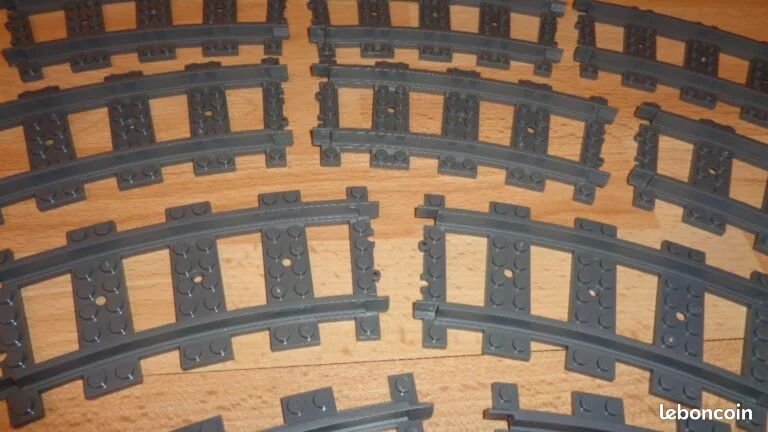 Lot de 10 rails courbes compatibles pour trains et tramways (image 6)
