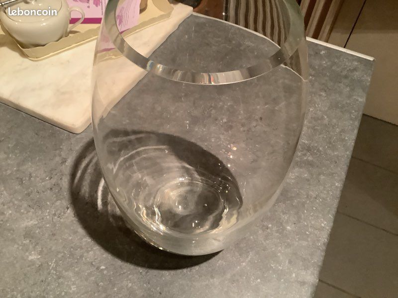 Grand vase en verre oblong hauteur 30 cm (image 10)