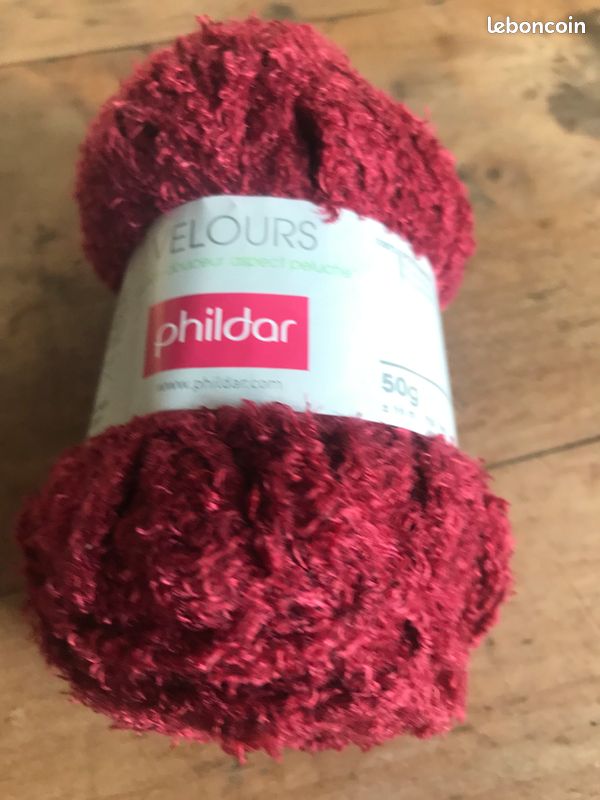 Lot De 5 Pelotes De Laine VELOURS Givre - Gris - Phildar - Aiguilles 4.5