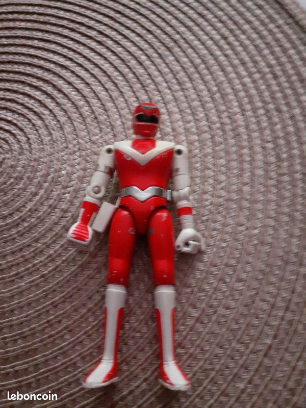 Figurine Bandai 1987 Bioman 2 Maskman Force Rouge - Métal Taïwan - Bon état