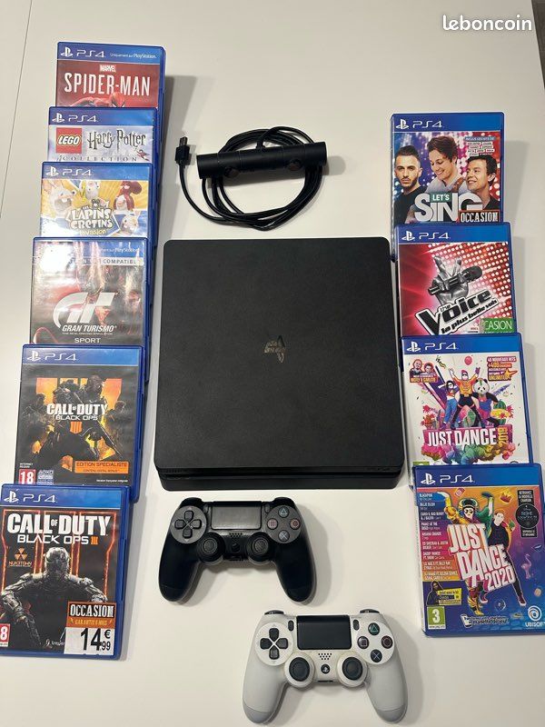 PS4 Pro 1To, PSVR1, 9 jeux, 2 sticks PS move, caméra, 2 manettes PS4