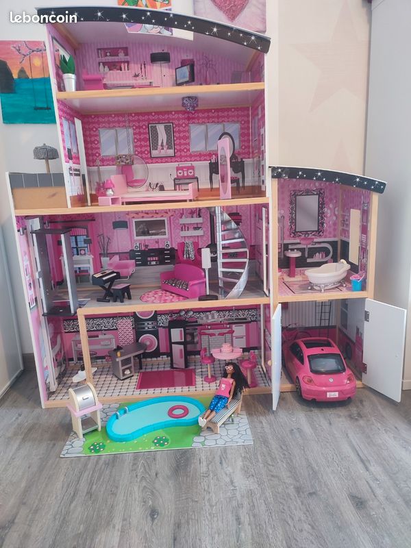 Maison kidcraft barbie meublé (image 1)