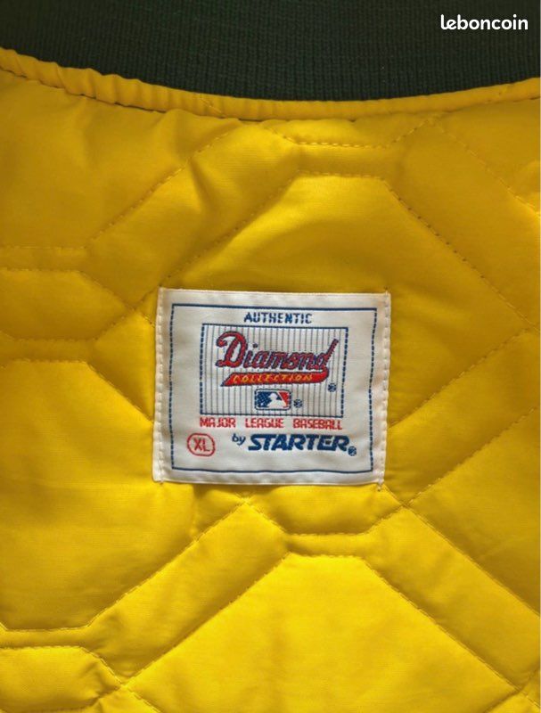 Veste Coupe-vent Vintage Starter Atlanta Braves – Tomahawk, Taille XL, Jaune, MLB