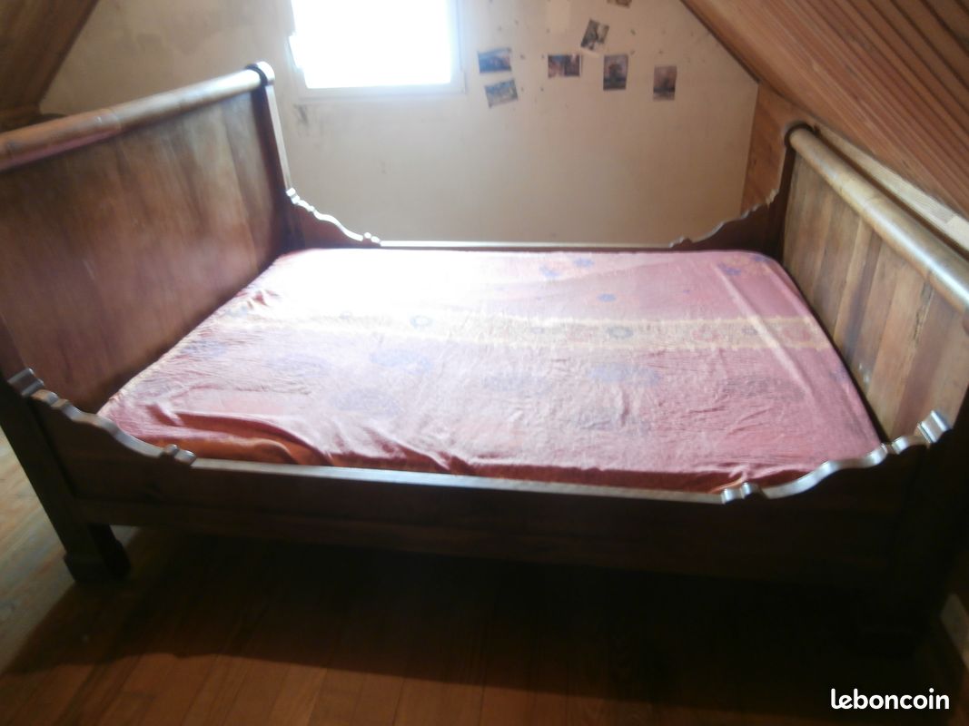 Lit bateau ancien 2 personnes (image 2)