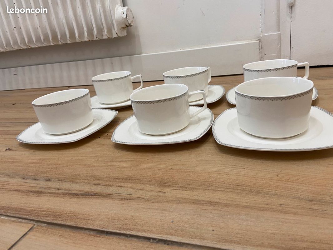 Lot de 6 Tasses a café et sous-verres (image 3)