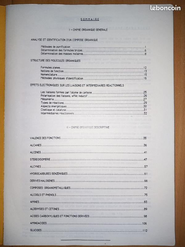 CNAM 1988 Chimie générale dans ses rapports avec l'industrie Cours A2 Chimie organique T1 (image 2)