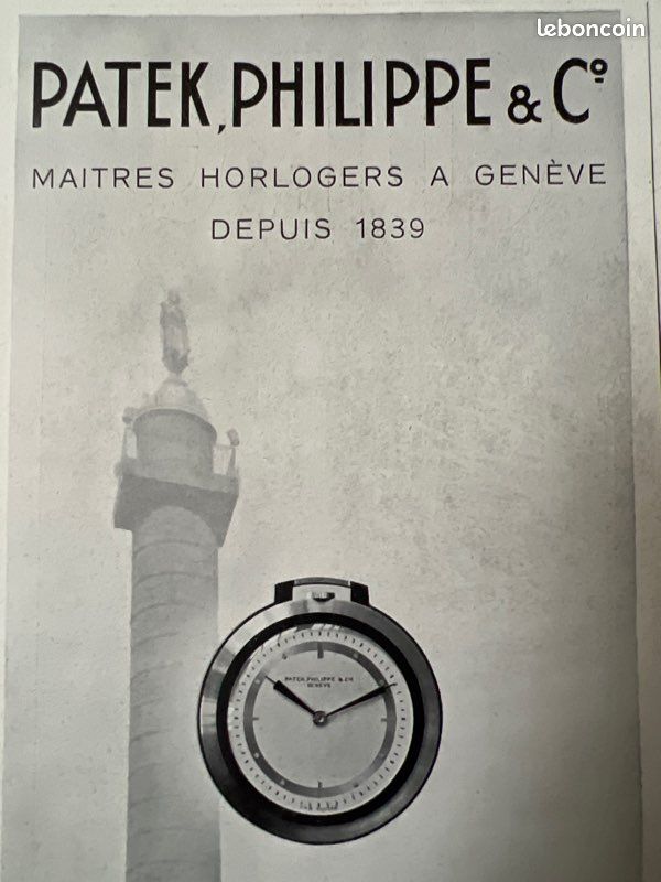 publicités horlogerie Patek Phillipe années 30 Collection