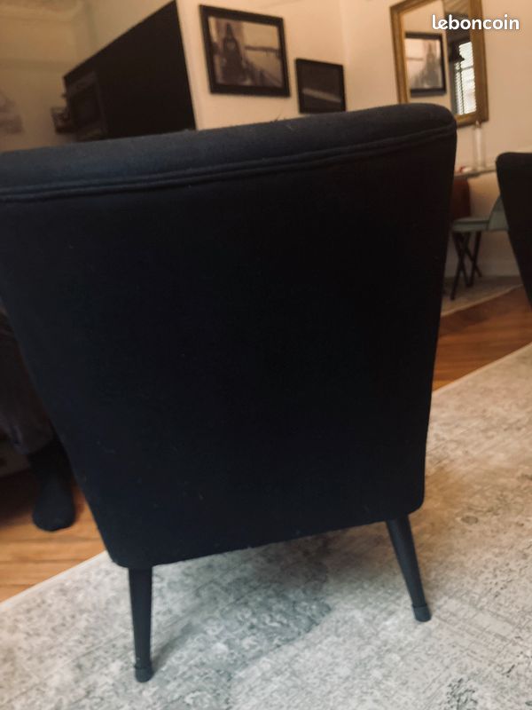 2 x fauteuils Franck ampm noir (image 3)