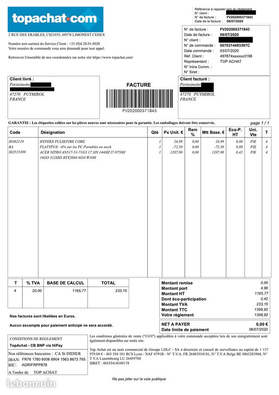 POUR PIECES : Acer Nitro 5 (AN517-51 series) 17,3 pouces + chargeur (image 9)