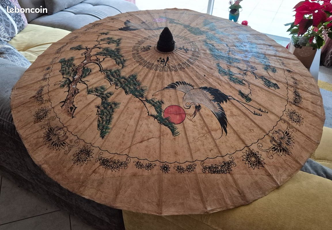 ancien pommeau d ombrelle ou parapluie en bois décoré - lot de 3----//N°1- A3