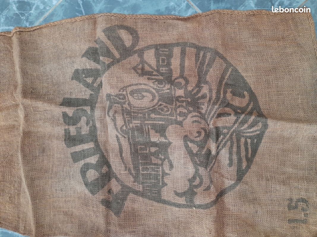 Sac en toile de jute années 1940 (image 2)