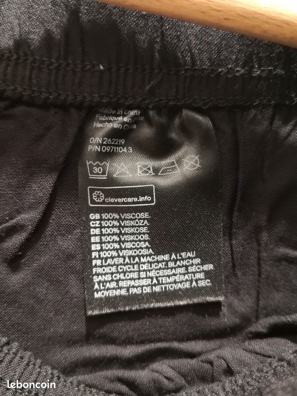 Pantalon Large 3/4 Stretch Noir HIGH USE - Taille 38 - Neuf Avec étiquettes