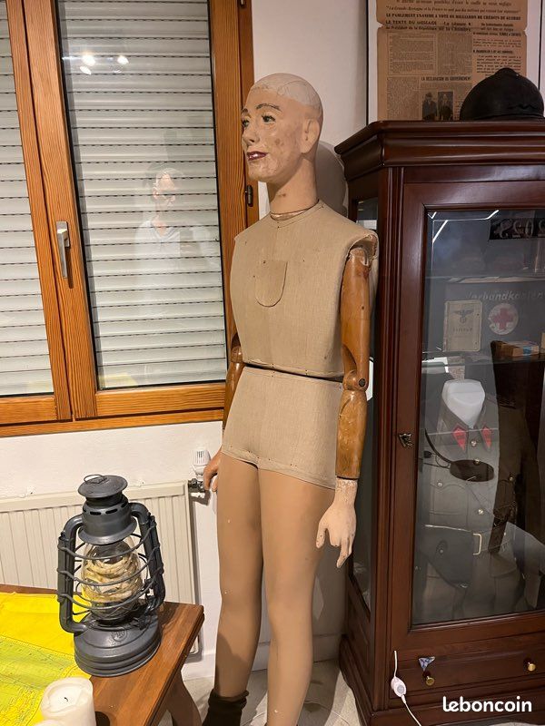 Tête De Mannequin Vintage Homme Années 70-80 - Pivot Point, Latex Beige, Porte-perruque