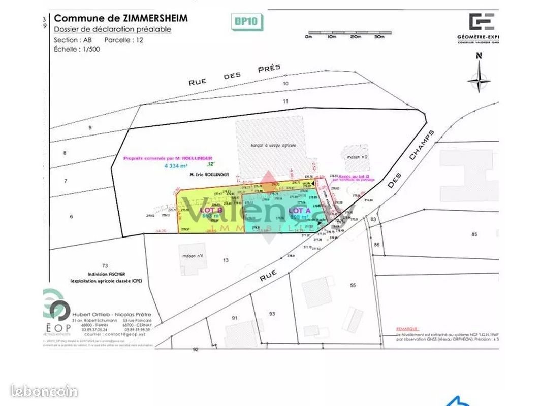 Terrain 663 m² · à Zimmersheim · 663 m² · 189 000 €