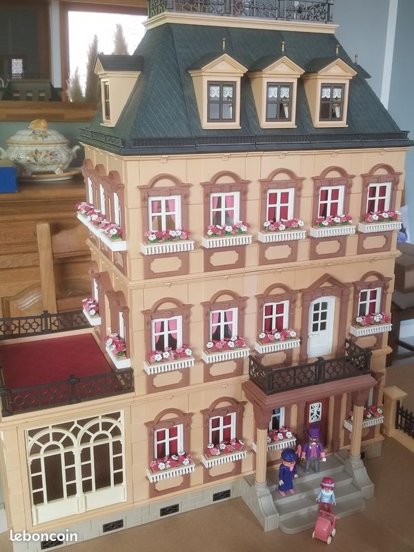 Maison playmobil belle époque 1900 avec étage supplémentaire ref 5300 et 7411 (image 1)