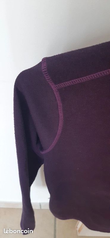 Pull polaire fin violet pour femme Decathlon taille 36 Vêtements