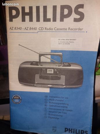 PHILIPS D 8534 / 00 GHETTOBLASTER BOOMBOX VINTAGE Radio OK