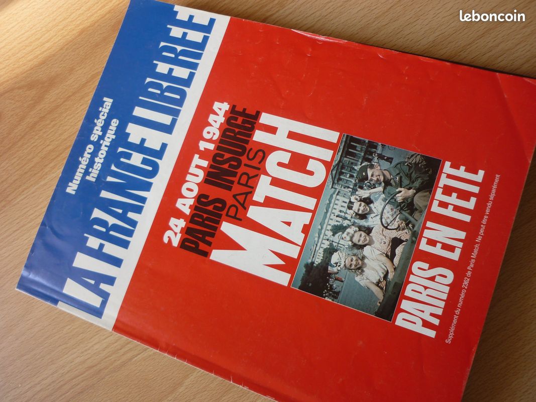 Paris match de aout 1994 "les 50 ans de la libération de paris 24 aout 1944" à 8 euros (image 1)