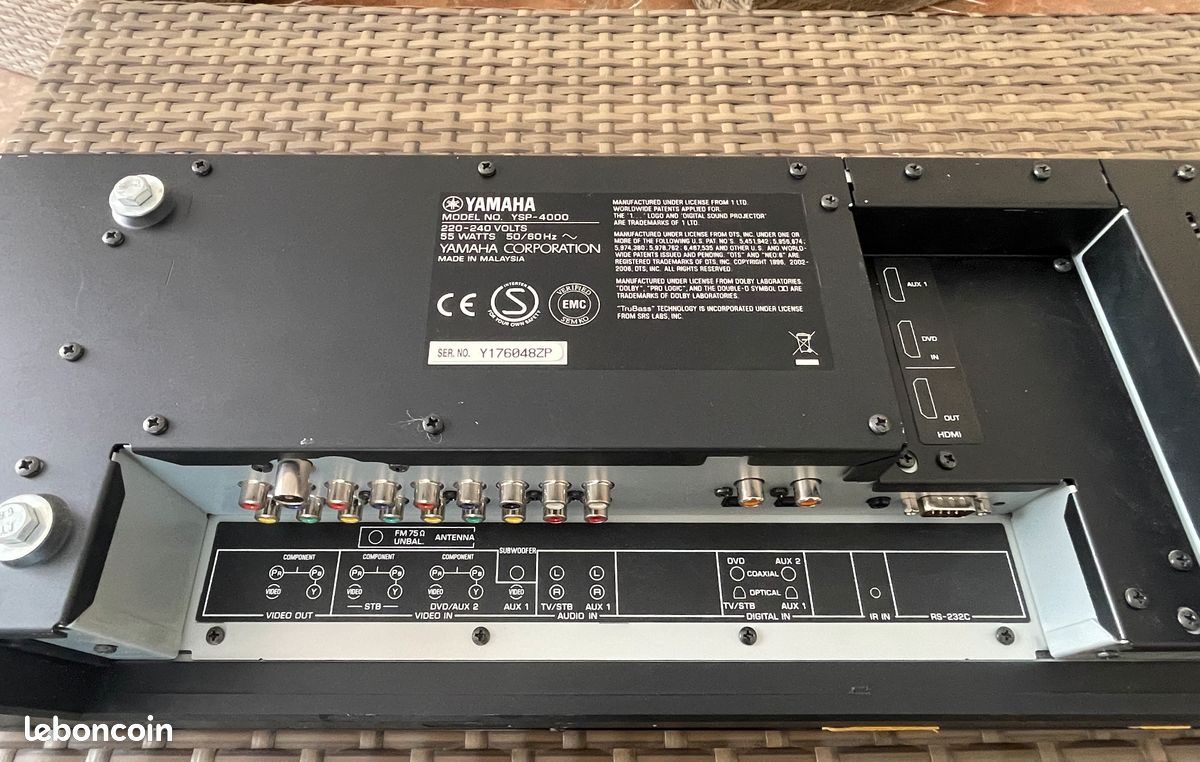 YAMAHA YSP 4000 Barre de son projecteur audio (image 3)