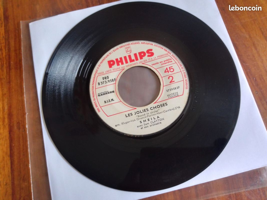 Sheila Rare 45 Tours Vinyle Juke Box Promo "Impossible N'Est Pas Français - Les Jolies Choses" (image 3)