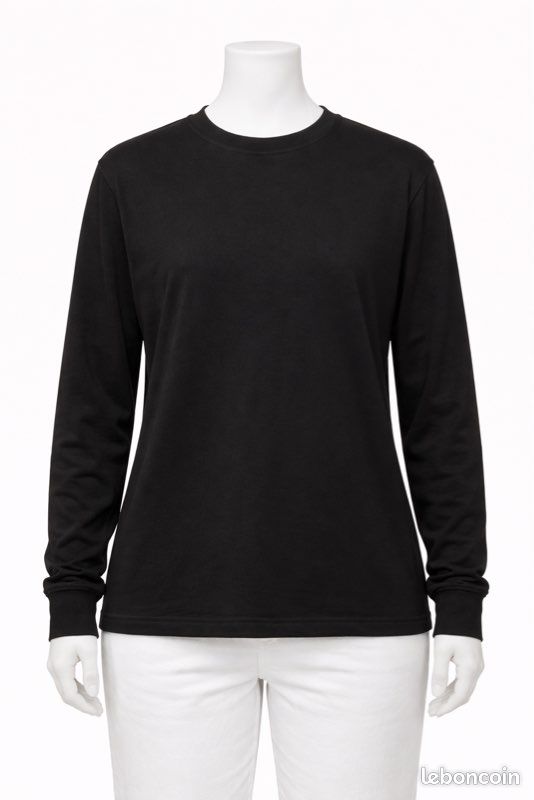 Pull Zara Noir Avec Chemisier Blanc Smocké - Taille M, Manches Longues, Neuf Avec étiquette