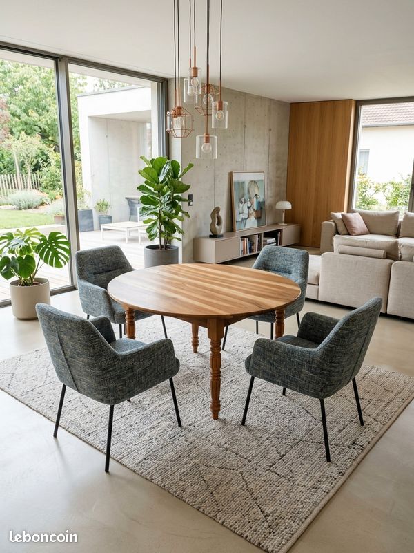 Table ronde bois (image 1)