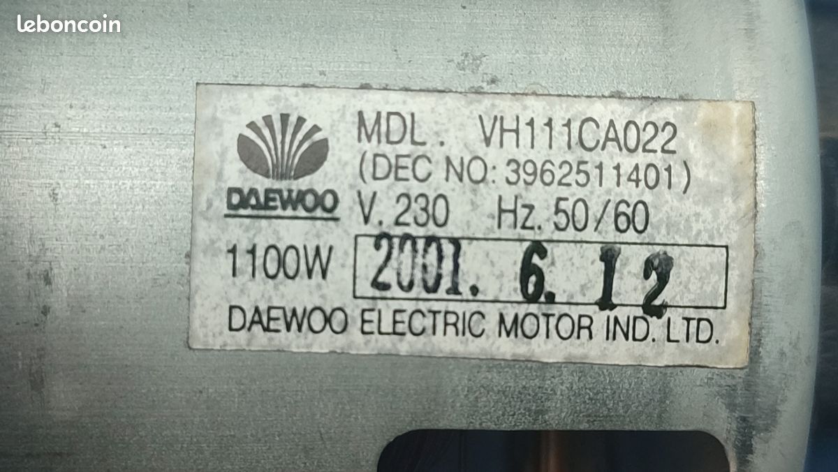 Moteur pour aspirateur DAEWOO VH111CA022 (image 11)