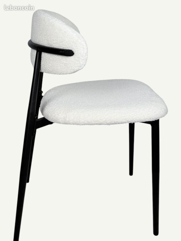 Chaise LUNA Blanche 🤍✨ Design Scandinave Neuve - Salle à Manger (image 6)