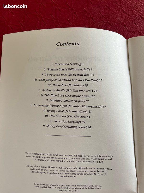 Partitions chant « a ceremony of Carols » Benjamin Britten (image 2)