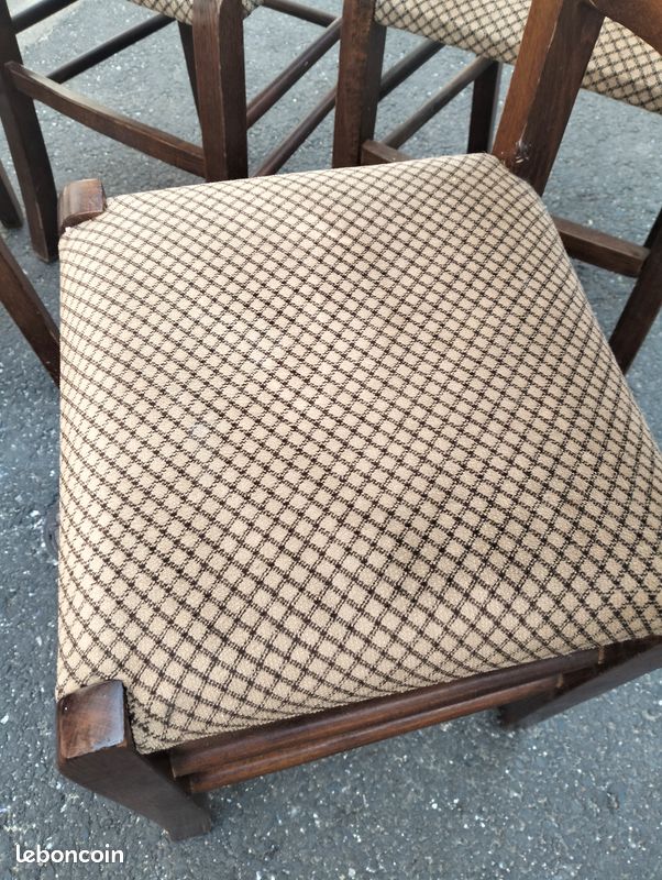 Lot de 4 chaises Louis Philippe en chêne (image 3)