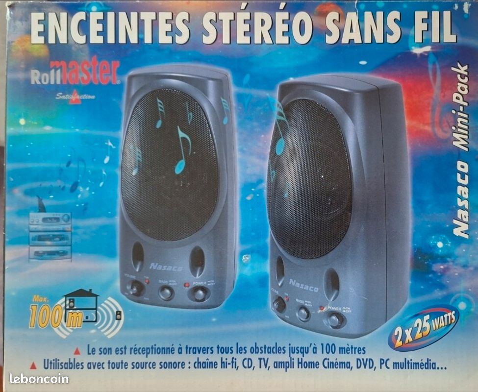 Enceintes stéréo sans fil roll master (image 1)