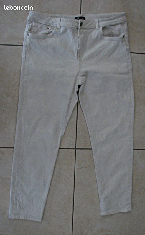 Pantalon femme blanc taille 44 "Tex" (image 3)