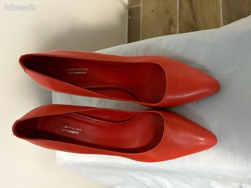 Escarpins Comptoir Des Cotonniers En Cuir - Pointure 39 - Gris - Occasion Bon état